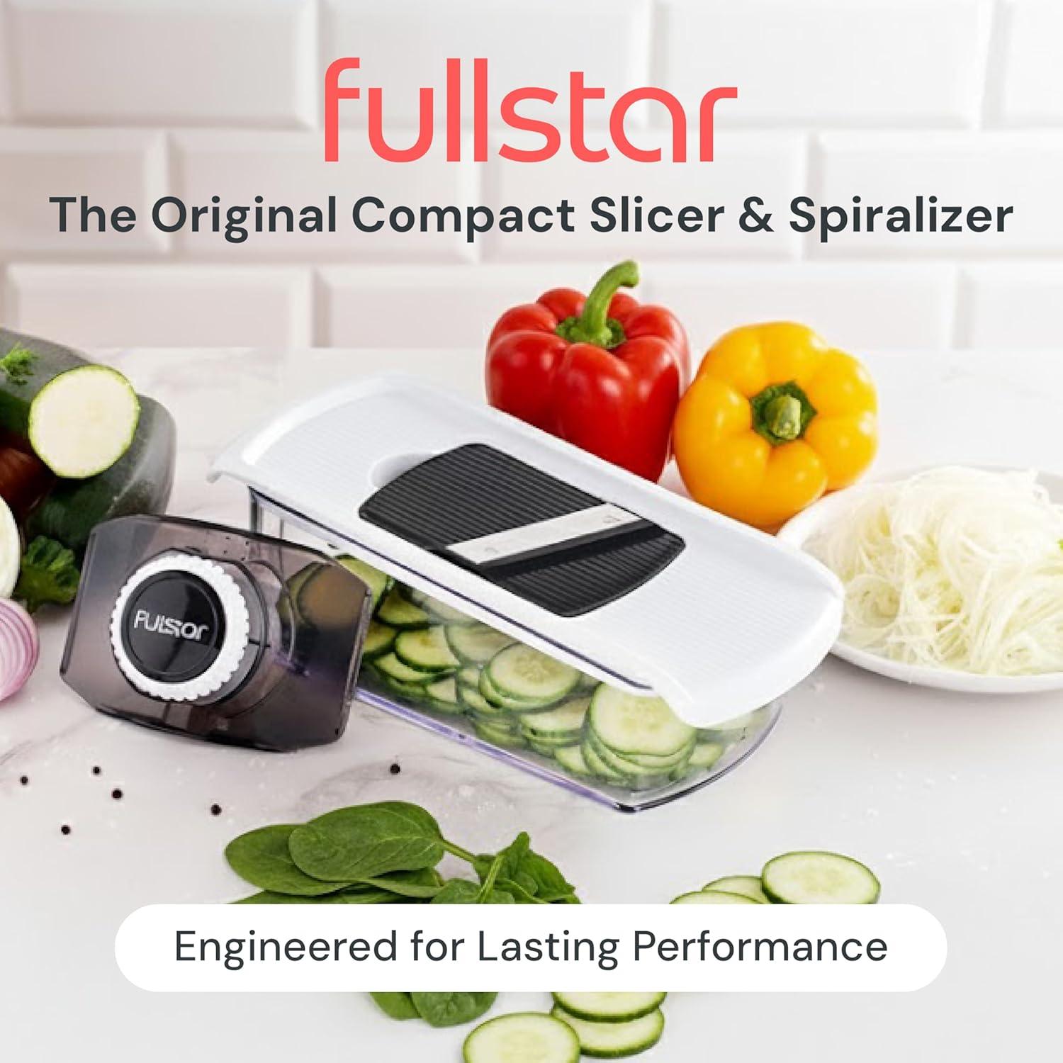 image:imageFullstar Mandoline Slicer for Kitchen Fruit Cutter Cheese Grater Cucumber Slicer Veggie Spiralizer Food Cutter amp Kitchen Gadgets amp Gifts with Safety Glove 11 in 1 WhiteWhite