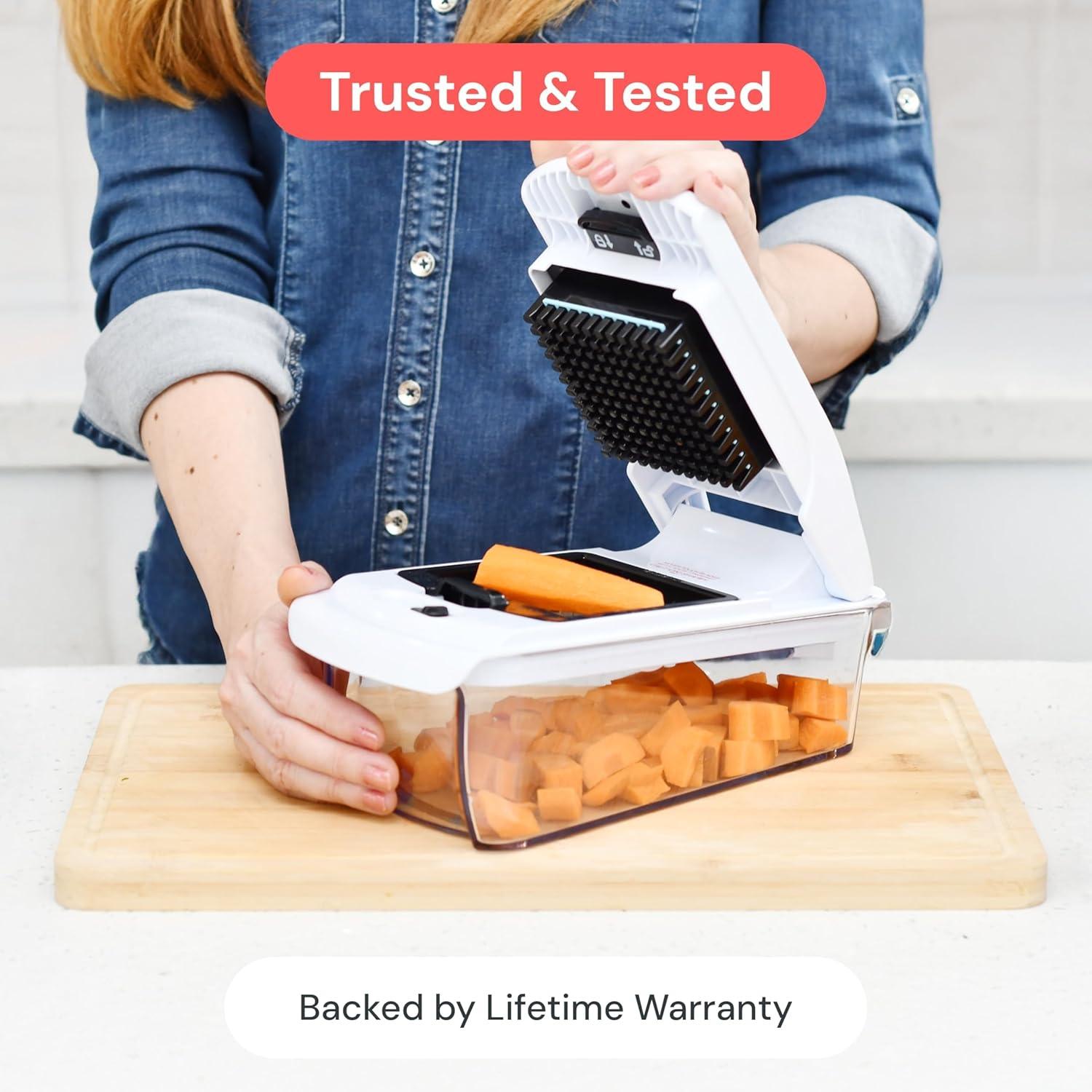 image:imageFullstar The Original Pro Chopper Vegetable Chopper and Dicer Food Chopper with Container Fruit Cutter Kitchen Gadgets amp Gifts Home Essentials 2 in 1 BlackWhite
