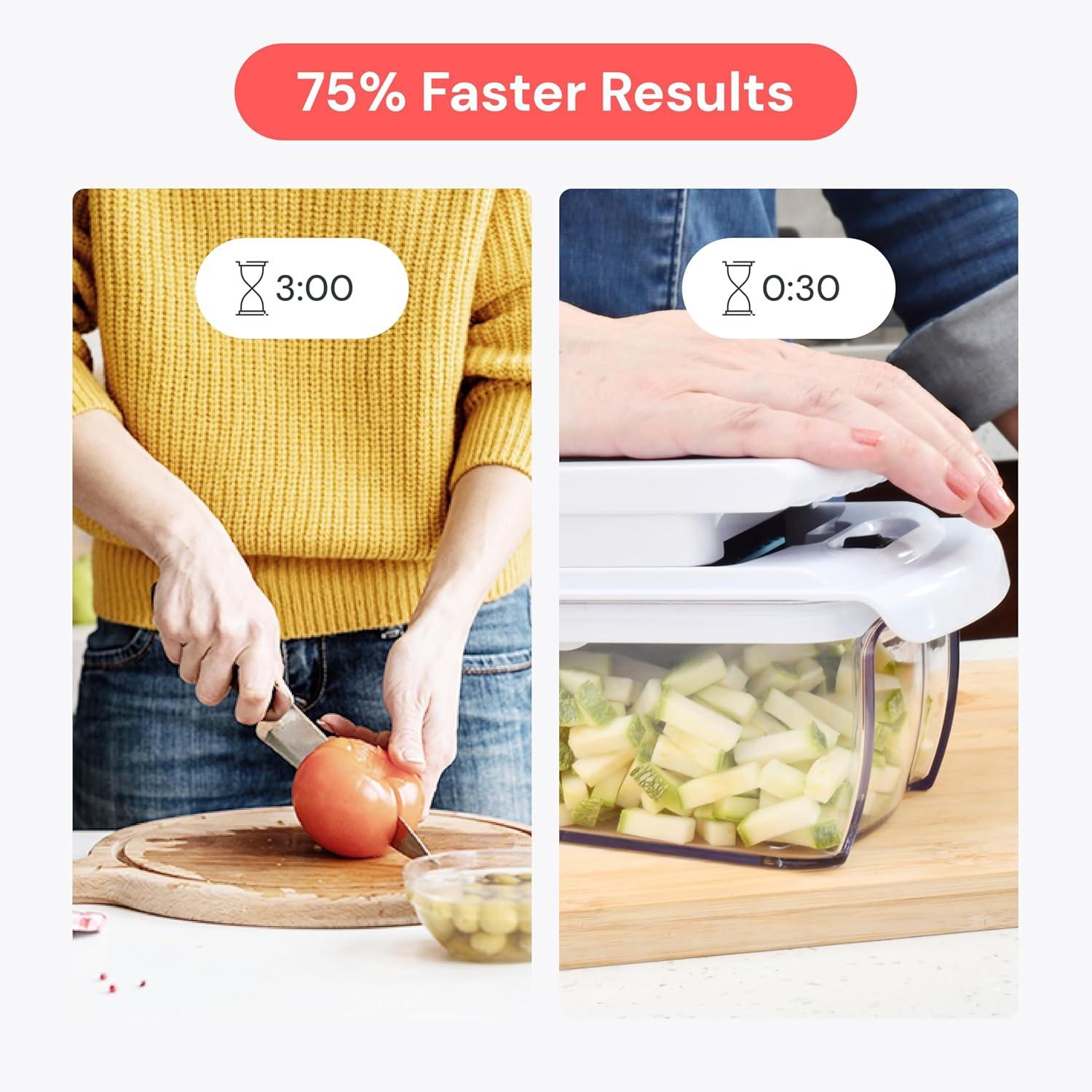 image:imageFullstar The Original Pro Chopper Vegetable Chopper and Dicer Food Chopper with Container Fruit Cutter Kitchen Gadgets amp Gifts Home Essentials 2 in 1 BlackWhite