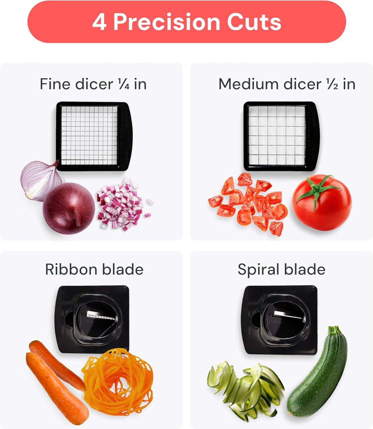 image:imageFullstar The Original Pro Chopper Vegetable Chopper and Dicer Food Chopper with Container Fruit Cutter Kitchen Gadgets amp Gifts Home Essentials 2 in 1 BlackWhite
