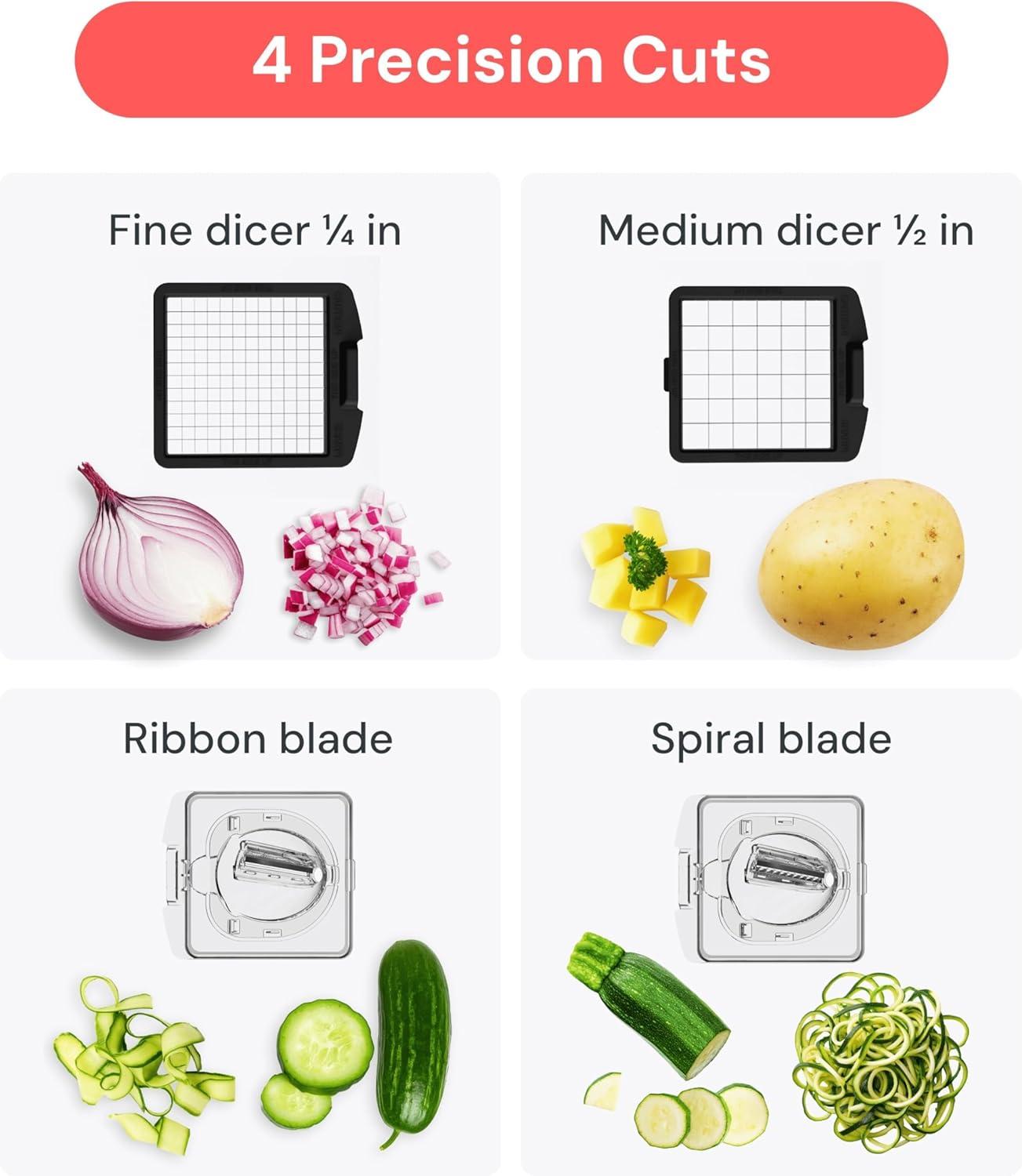 image:imageFullstar The Original Pro Chopper Vegetable Chopper and Dicer Food Chopper with Container Fruit Cutter Kitchen Gadgets amp Gifts Home Essentials 2 in 1 WhiteClear