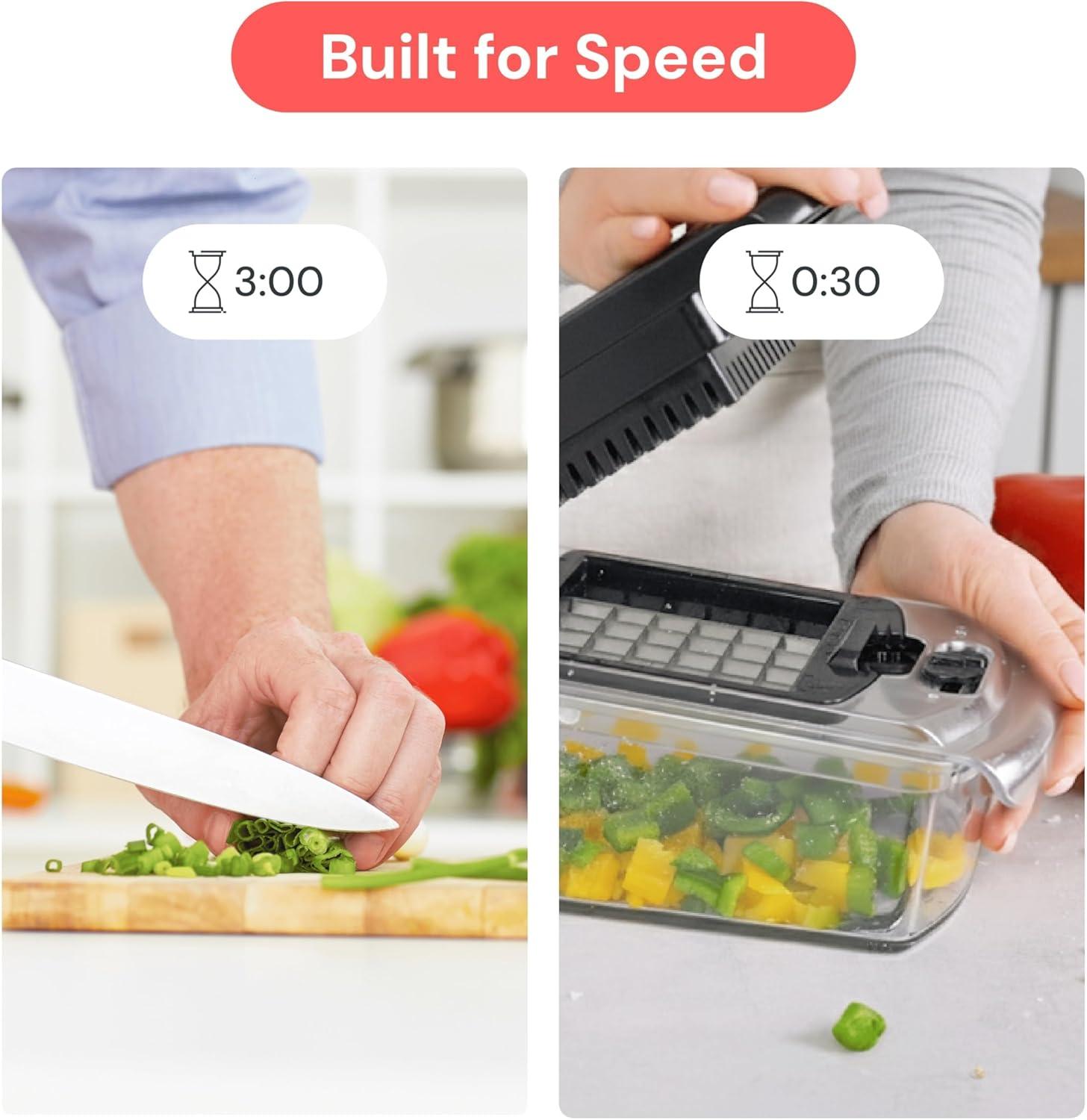 image:imageFullstar The Original Pro Chopper Vegetable Chopper and Dicer Food Chopper with Container Fruit Cutter Kitchen Gadgets amp Gifts Home Essentials 2 in 1 WhiteClear