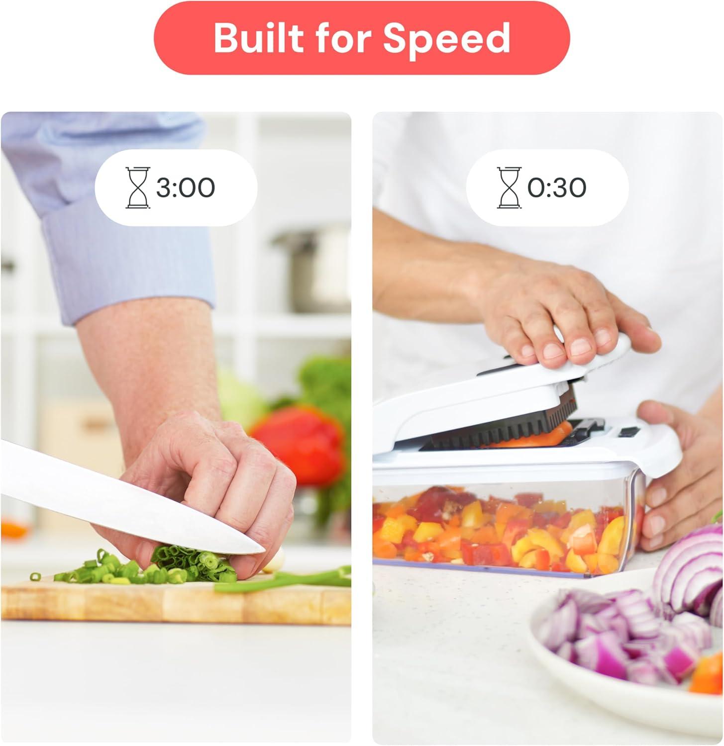 image:imageFullstar The Original Pro Chopper Vegetable Chopper and Dicer Food Chopper with Container Fruit Cutter Kitchen Gadgets amp Gifts Home Essentials 2 in 1 BlackWhite