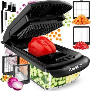 Fullstar The Original Pro Chopper – Vegetable Chopper and Dicer, Food Chopper with Container, Fruit Cutter, Kitchen Gadgets & Gifts, Home Essentials (2 in 1, Black)(Black)