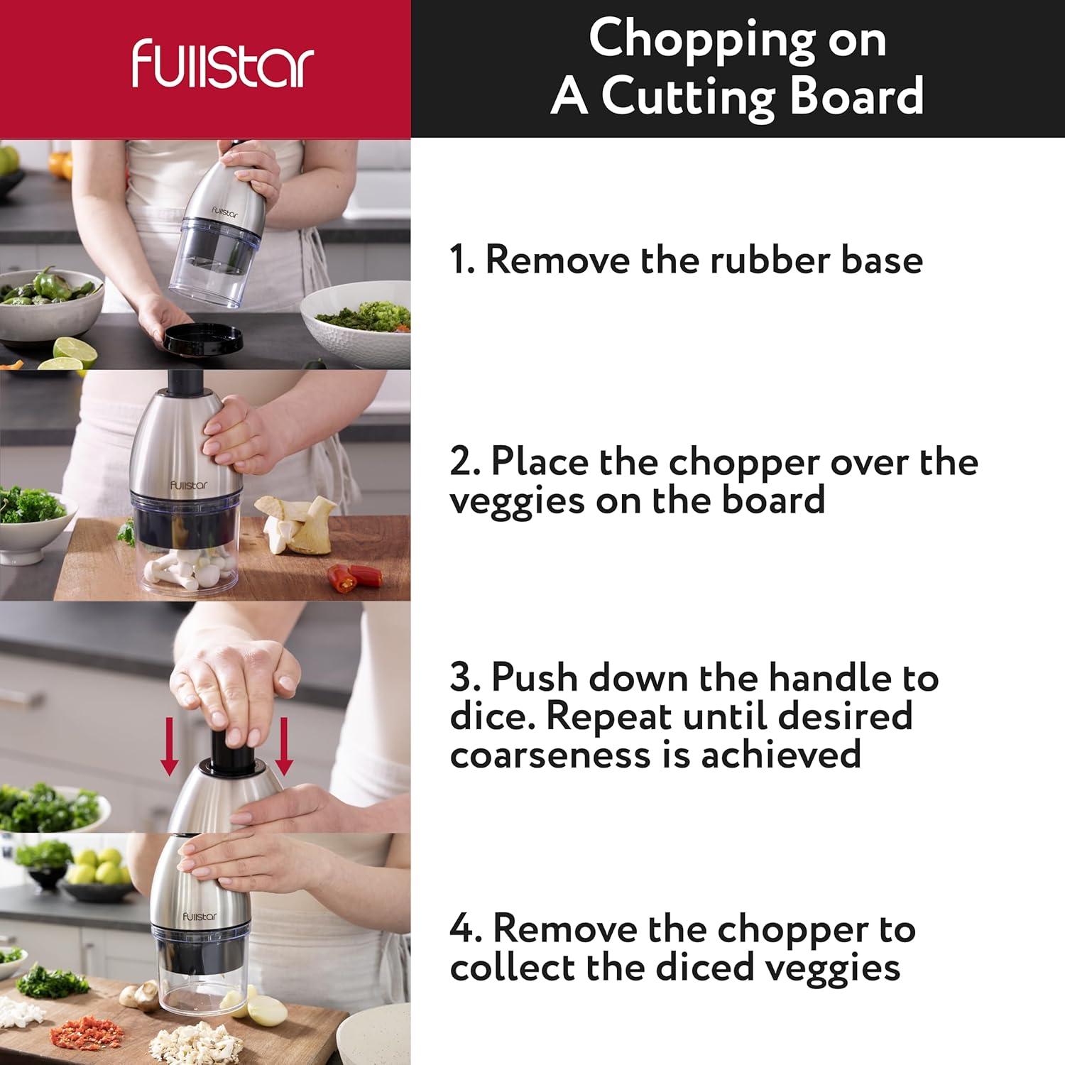 image:imageFullstar Vegetable Chopper Onion Chopper Pro Food Slicer Veggie Cutter with Container Hand Dicer Slicer amp Dicer Silver