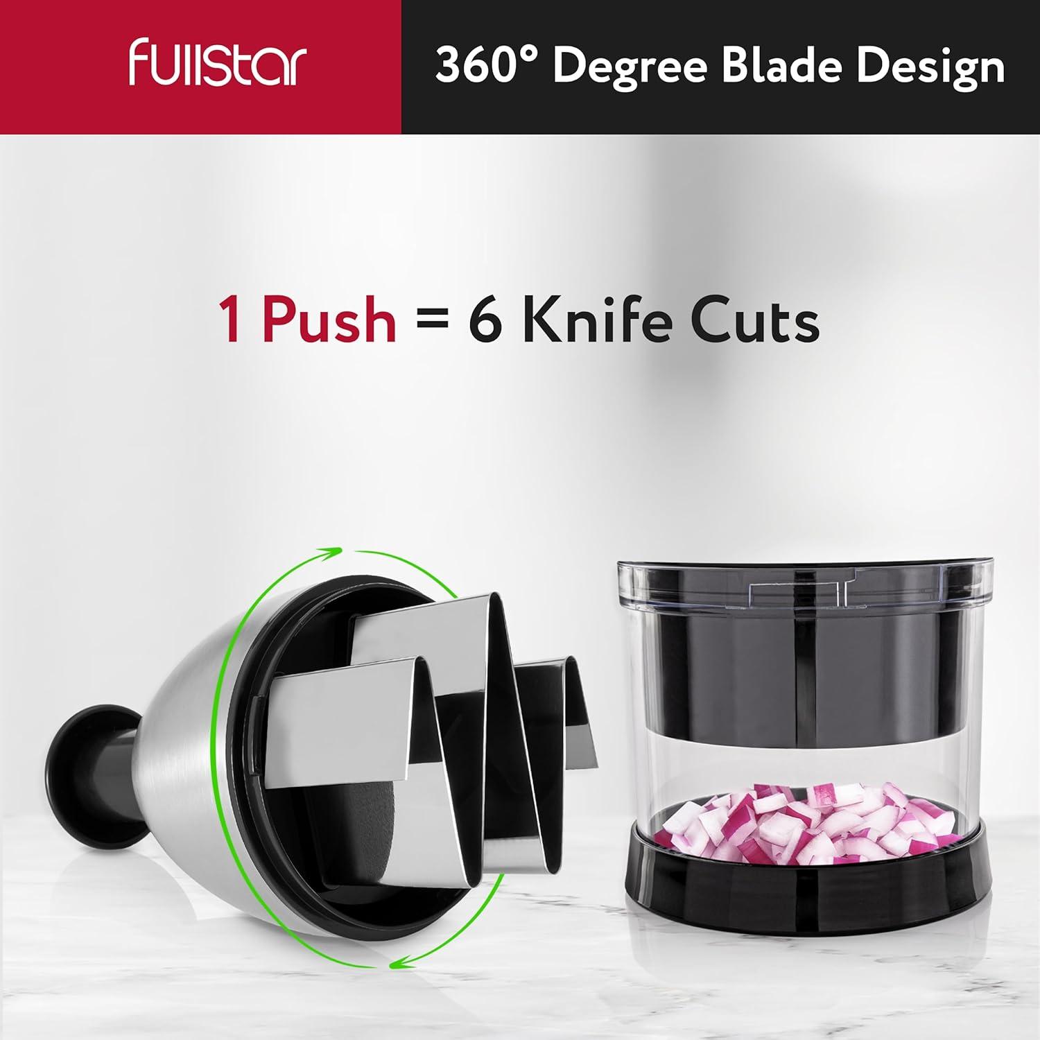 image:imageFullstar Vegetable Chopper Onion Chopper Pro Food Slicer Veggie Cutter with Container Hand Dicer Slicer amp Dicer Silver