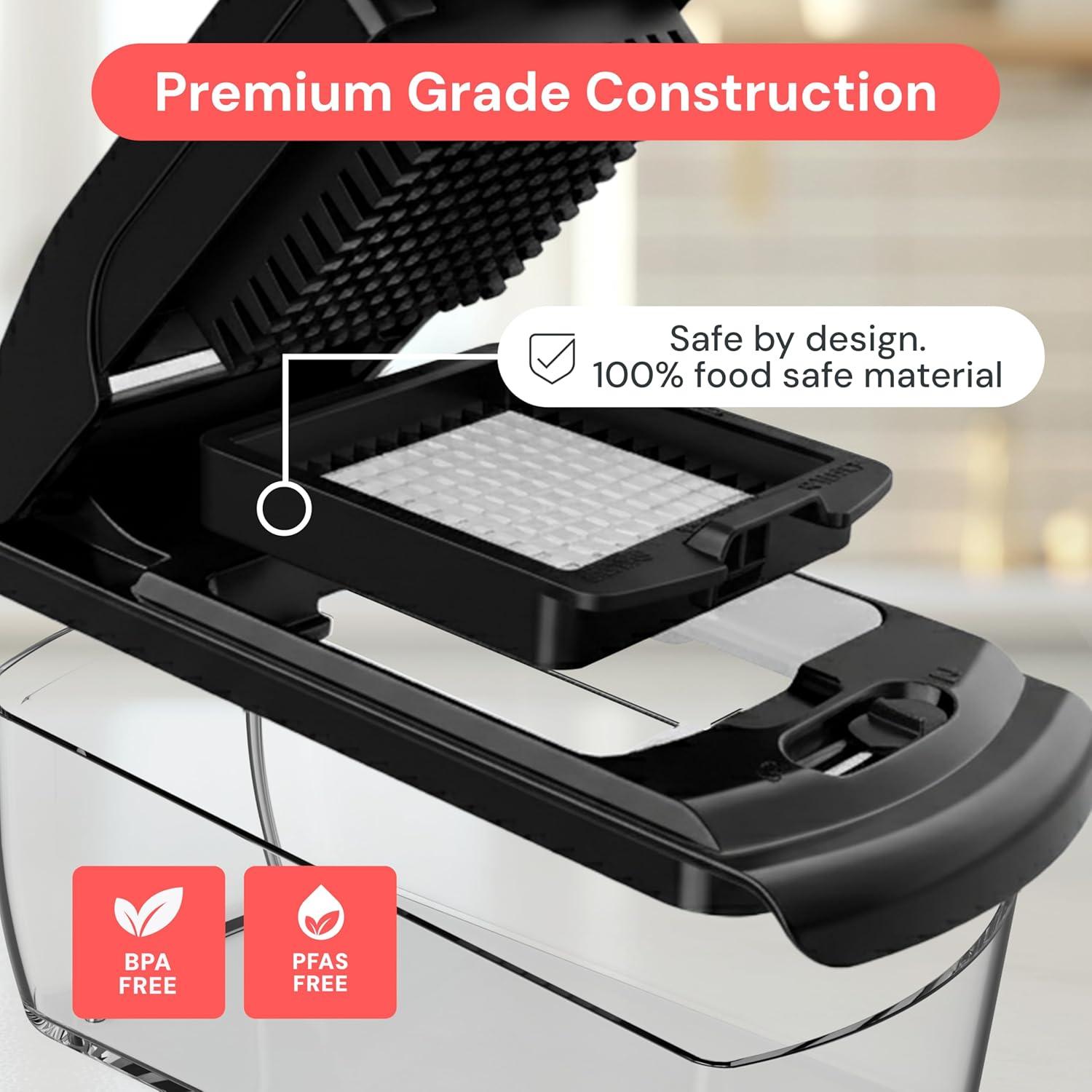 image:imageFullstar Vegetable Chopper amp Mandoline Slicer for Kitchen Food Chopper with Container Cheese Grater Home Essentials amp Kitchen Gadgets 8 in 1 WhiteBlack