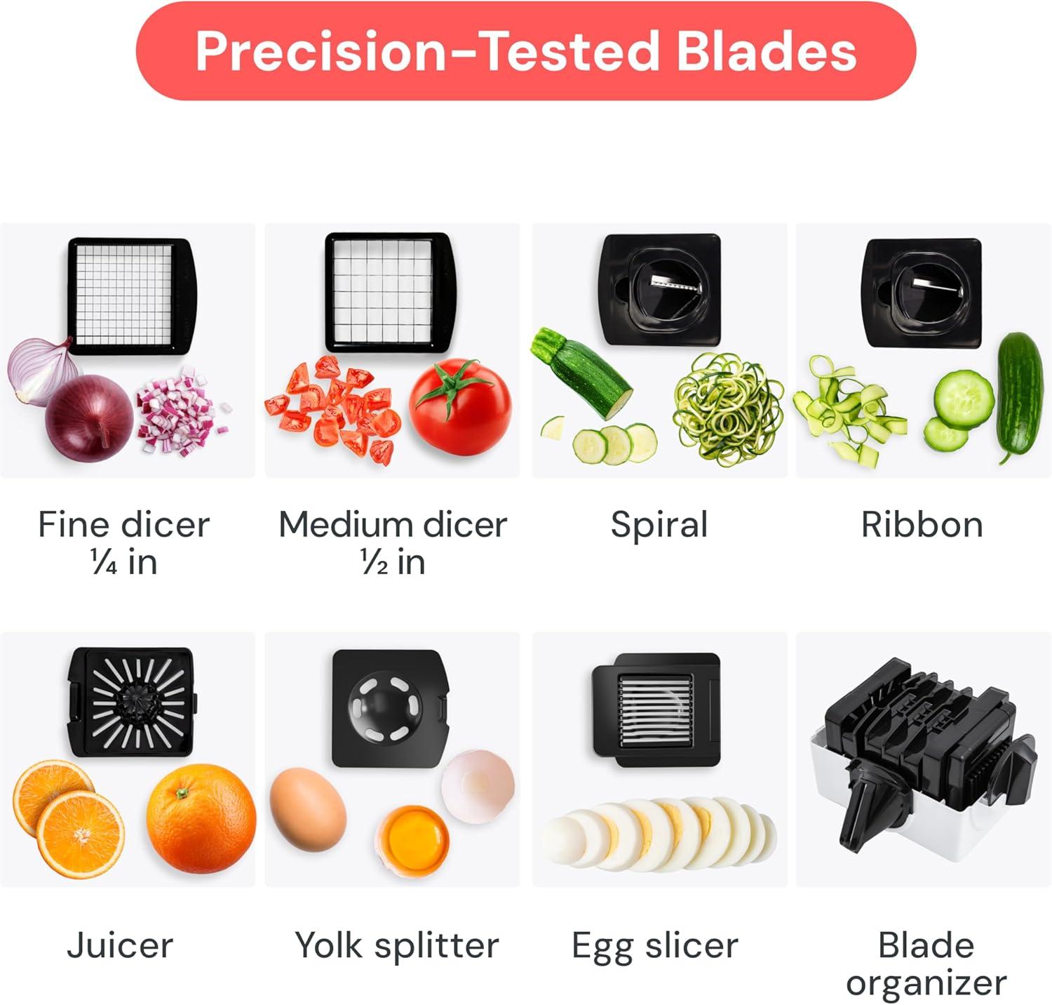 image:imageFullstar Vegetable Chopper amp Mandoline Slicer for Kitchen Food Chopper with Container Cheese Grater Home Essentials amp Kitchen Gadgets 8 in 1 WhiteBlack