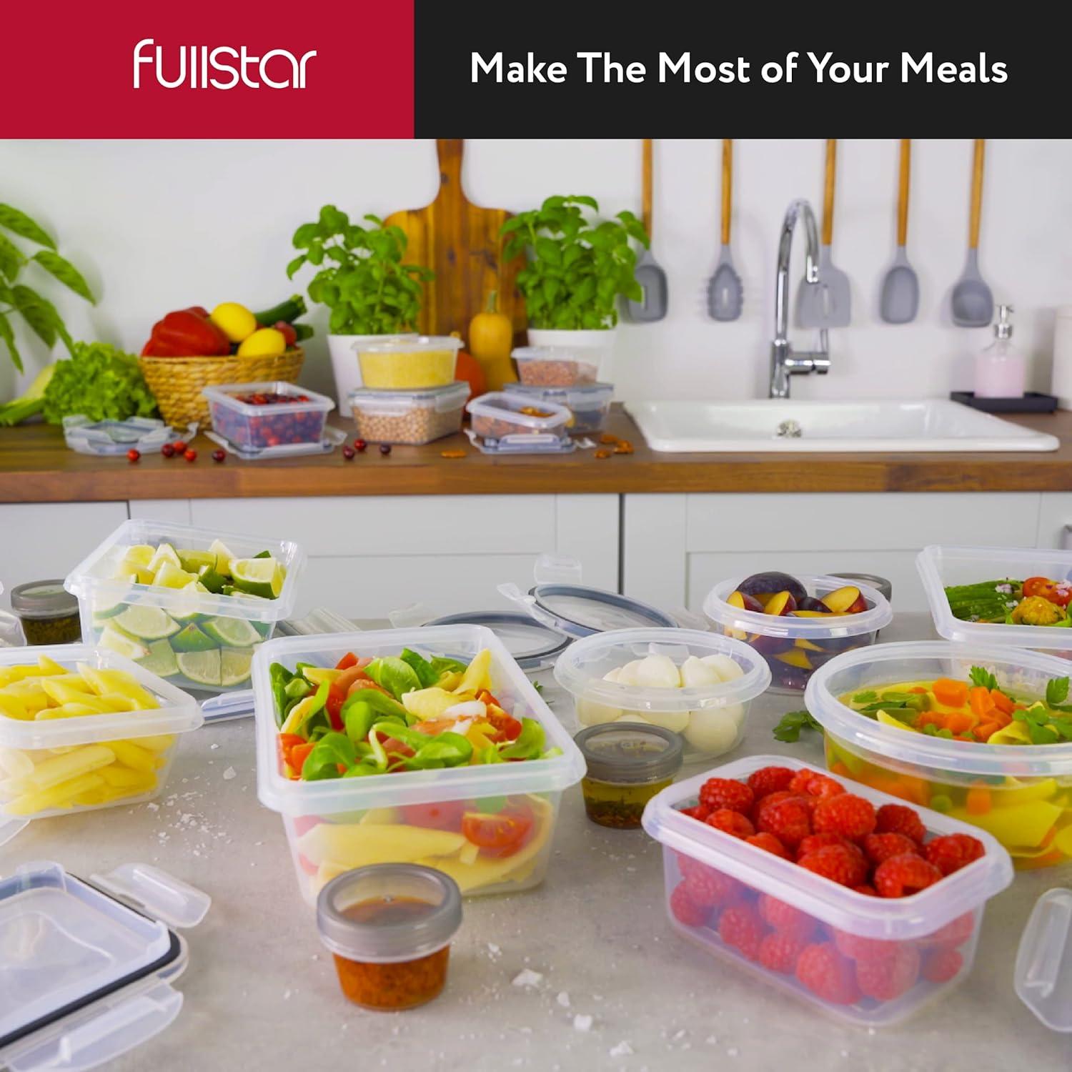 image:imagefullstar 28Piece Plastic Food Storage Containers with Lids 14 Containers amp 14 Lids Leakproof BPAFree Meal Prep Containers Reusable Lunch Storage Set for Kitchen Organization Pack of 28Pack of 50