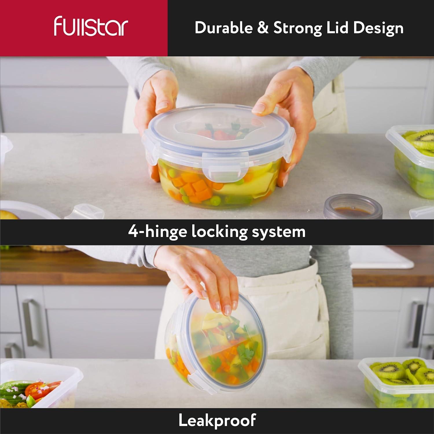 image:imagefullstar 28Piece Plastic Food Storage Containers with Lids 14 Containers amp 14 Lids Leakproof BPAFree Meal Prep Containers Reusable Lunch Storage Set for Kitchen Organization Pack of 28Pack of 50