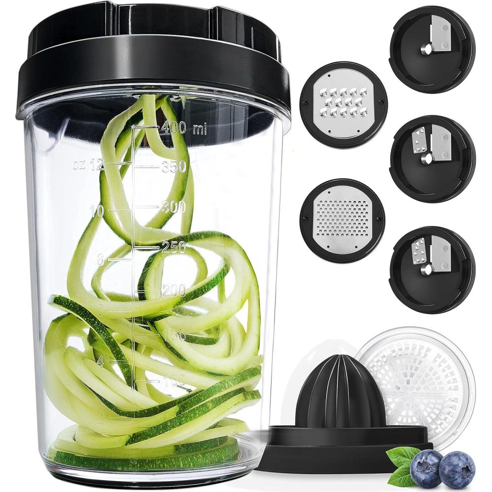 image:imageFullstar Mandoline Slicer Spiralizer amp Vegetable Slicer Zucchini Noodle Maker Onion amp Food Chopper Veggie Spiral Cutter amp Grater 8 in 18 in 1