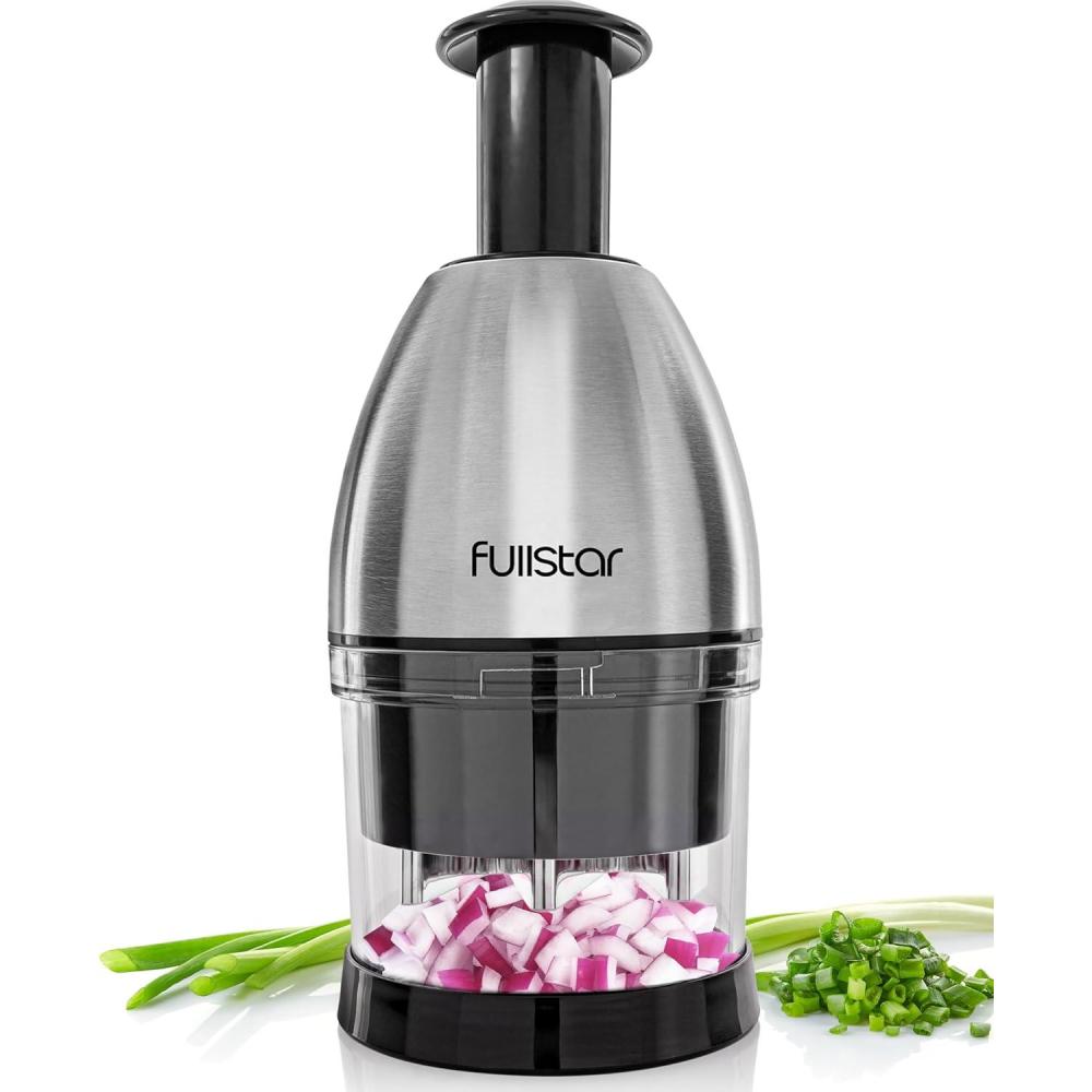 image:imageFullstar Vegetable Chopper  Onion Chopper  Pro Food Slicer  Veggie Cutter with Container  Hand Dicer  Slicer amp Dicer Silver