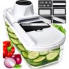 image:imageFullstar Mandoline Slicer for Kitchen Fruit Cutter Cheese Grater Cucumber Slicer Food Cutter amp Kitchen Gadgets 7 in 1 White