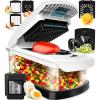 image:imageFullstar Vegetable Chopper amp Mandoline Slicer for Kitchen  Food Chopper with Container Cheese Grater Home Essentials amp Kitchen Gadgets 8 in 1 WhiteWhiteBlack
