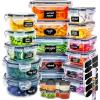 image:imagefullstar 28Piece Plastic Food Storage Containers with Lids 14 Containers amp 14 Lids  Leakproof BPAFree Meal Prep Containers Reusable Lunch Storage Set for Kitchen Organization Pack of 28Pack of 50