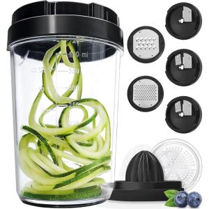Fullstar Mandoline Slicer Spiralizer & Vegetable Slicer, Zucchini Noodle Maker, Onion & Food Chopper, Veggie Spiral Cutter & Grater (8 in 1)(8 in 1)