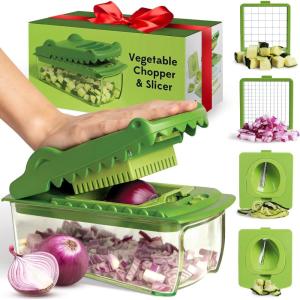 fullstar NEW Fullstar X OTOTO Croc Chop Vegetable Chopper & Slicer – Multifunctional Food Chopper, Crocodile Onion Cutter, Cool Kitchen Gadgets & Housewarming Gifts